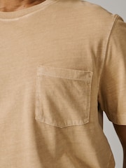 Amarillo - Camiseta con bolsillo teñida en prenda de Aubin Hareby - Imagen 4 de 5