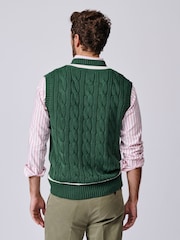 Aubin Green Everby Cotton Cricket Slipover Jumper - Image 2 of 6