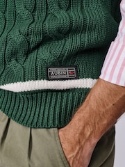 Aubin Green Everby Cotton Cricket Slipover Jumper - Image 3 of 6