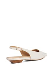 Dune London White Hostess Ballet Pumps - Image 2 of 2