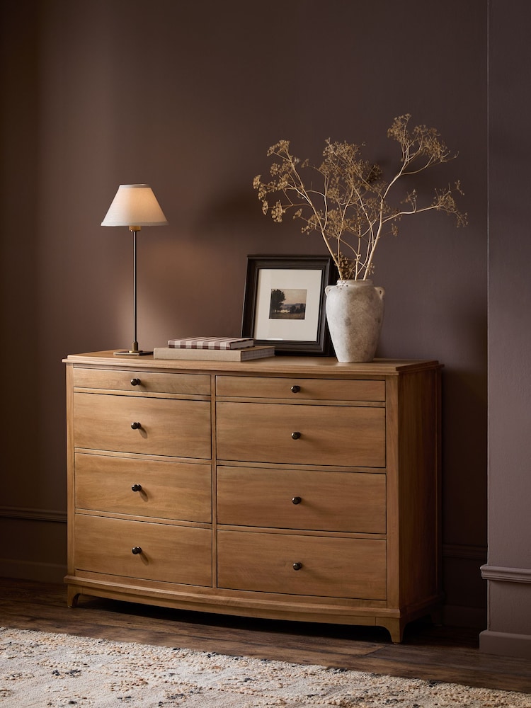 Light Natural Madeline Solid Mango Wood 8 Drawer Chest of Drawers - Image 2 of 12 Light Natural Madeline Solid Mango Wood 8 Drawer Chest of Drawers - Image 2 of 12