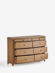 Light Natural Madeline Solid Mango Wood 8 Drawer Chest of Drawers - Image 8 of 12