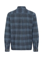 Casual Friday Blue CFLotus Long Sleeve Checked Shirt - Image 6 of 7