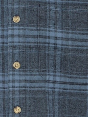 Casual Friday Blue CFLotus Long Sleeve Checked Shirt - Image 7 of 7