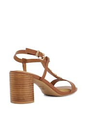 Dune London Brown Josina Block Heeled Sandals - Image 3 of 5