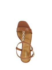 Dune London Brown Josina Block Heeled Sandals - Image 4 of 5
