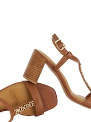 Dune London Brown Josina Block Heeled Sandals - Image 5 of 5