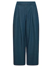 PixieGirl Petite Blue Pleated Front Wide Leg Jeans - Image 5 of 5