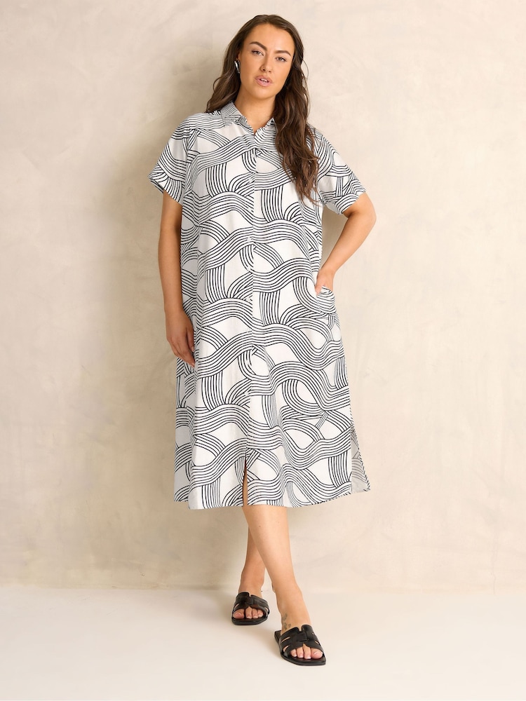 Evans Natural Line Markings Shirt Dress - Image 2 of 6