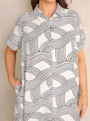 Evans Natural Line Markings Shirt Dress - Image 4 of 6