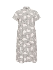 Evans Natural Line Markings Shirt Dress - Image 6 of 6