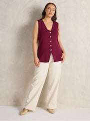 Evans Red Knitted Waistcoat - Image 3 of 6