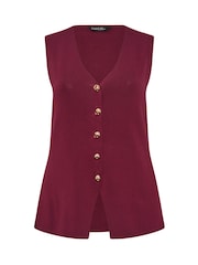 Evans Red Knitted Waistcoat - Image 6 of 6
