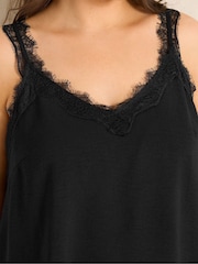 Evans Black Lace Trim Cami - Image 4 of 4