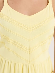 Yours Curve Yellow Lace Beach Mini Dress - Image 4 of 4