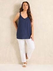 Μπλε - Evans Lace Trim Cami - Εικόνα 2 από 5