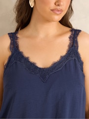 Μπλε - Evans Lace Trim Cami - Εικόνα 4 από 5
