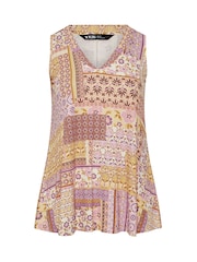 Yours Curve Purple Ribbed Vest Top - Image 5 of 5