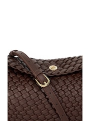 Dune London Dark Brown Encourage Woven Clutch Bag - Image 3 of 4