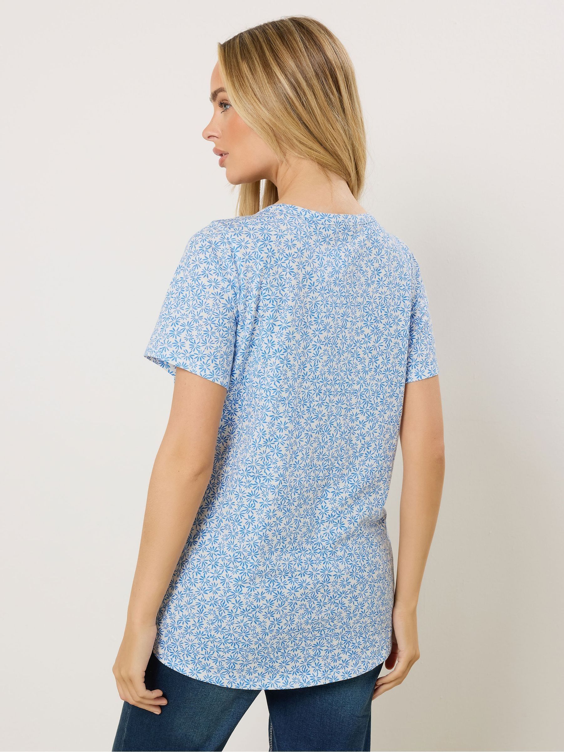 Buy M&Co Blue Short Sleeve Henley Top from Next USA