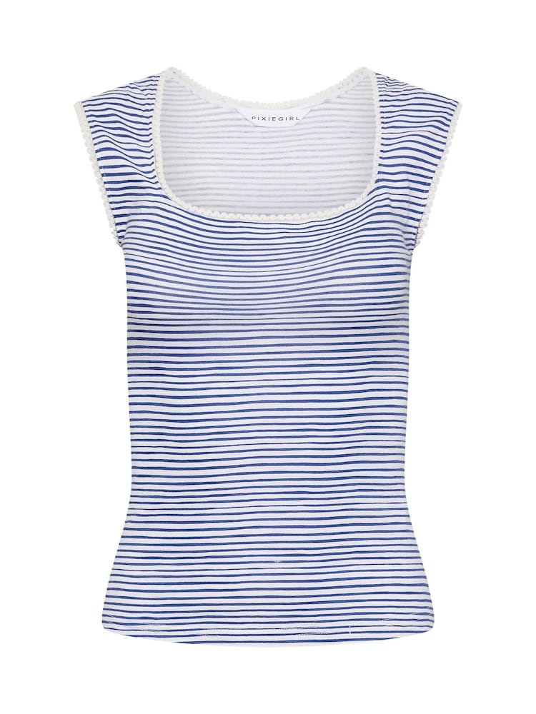 כחול  - PixieGirl Square Neck Bodice Vests 2 Pack - תמונה 7 מתוך 7