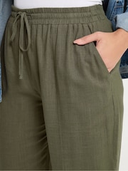 Yours Curve Green Barrel Leg Trousers - Image 5 of 5