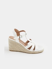 Yours Curve White Extra Wide Fit Extra Sandals - Image 2 of 4