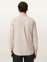 AllSaints Cream Hawthorne Long Sleeve Shirt - Image 5 of 7