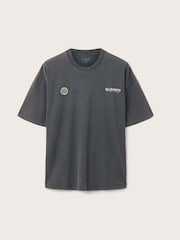 AllSaints Black Emblem Short Sleeve Crew Neck T-Shirt - Image 6 of 6