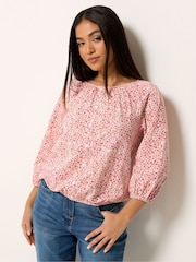 M&Co Pink Petite 3/4 Sleeve T-Shirts - Image 1 of 5