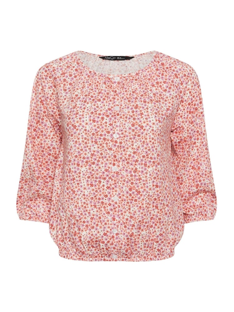 M&Co Pink Petite 3/4 Sleeve T-Shirts - Image 5 of 5