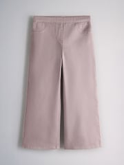 The Set Wide Leg Pull On Jeggings 3 Pack Purple/Lilac/Cream - Image 3 of 6