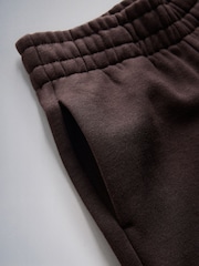 The Set Hoody Collared Button Sweatshirt Crew Wide Leg and Balloon leg Joggers 6 Piece Set Chocolate Brown/Mid Brown/Cream - Image 11 of 12