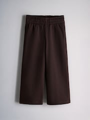The Set Hoody Collared Button Sweatshirt Crew Wide Leg and Balloon leg Joggers 6 Piece Set Chocolate Brown/Mid Brown/Cream - Image 6 of 12