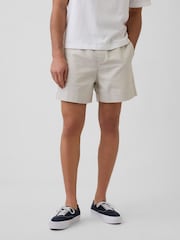 Gap Grey 5.5 inch Linen-Blend Relaxed Shorts - Image 1 of 5