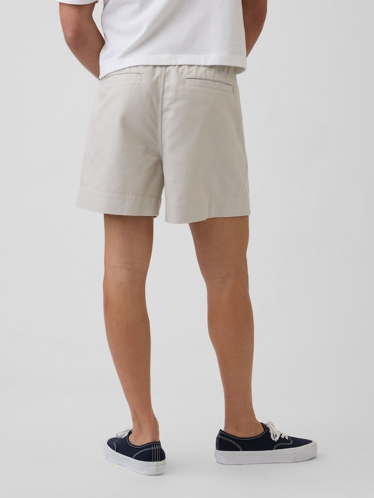 Gap Grey 5.5 inch Linen-Blend Relaxed Shorts - Image 2 of 5