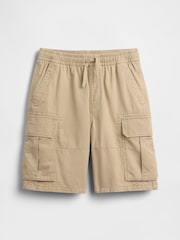 Gap Beige Relaxed Easy Cargo Shorts (4-13yrs) - Image 1 of 2