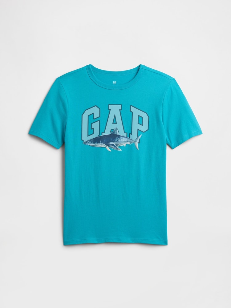 Gap Blue Graphic T-Shirt (4-13yrs) - Image 1 of 3 Gap Blue Graphic T-Shirt (4-13yrs) - Image 1 of 3