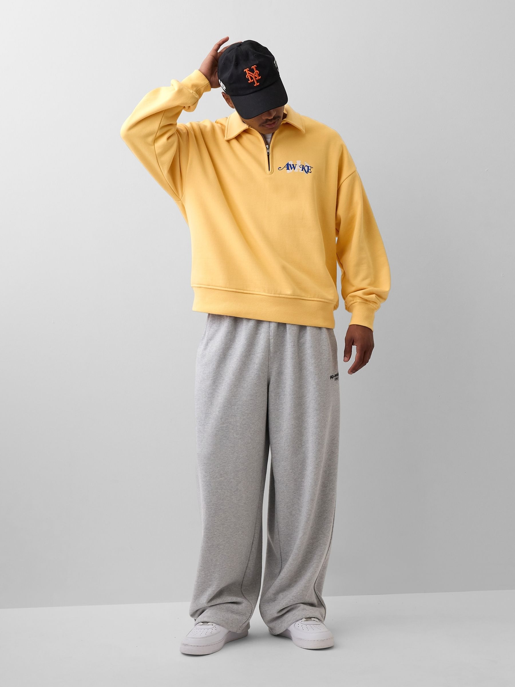 gap COLLECTIONS 2004AW Y2K ニューヨーク ロンドン Buy Gap x Awake NY Yellow Heavyweight Oversized Quarter-Zip Jumper