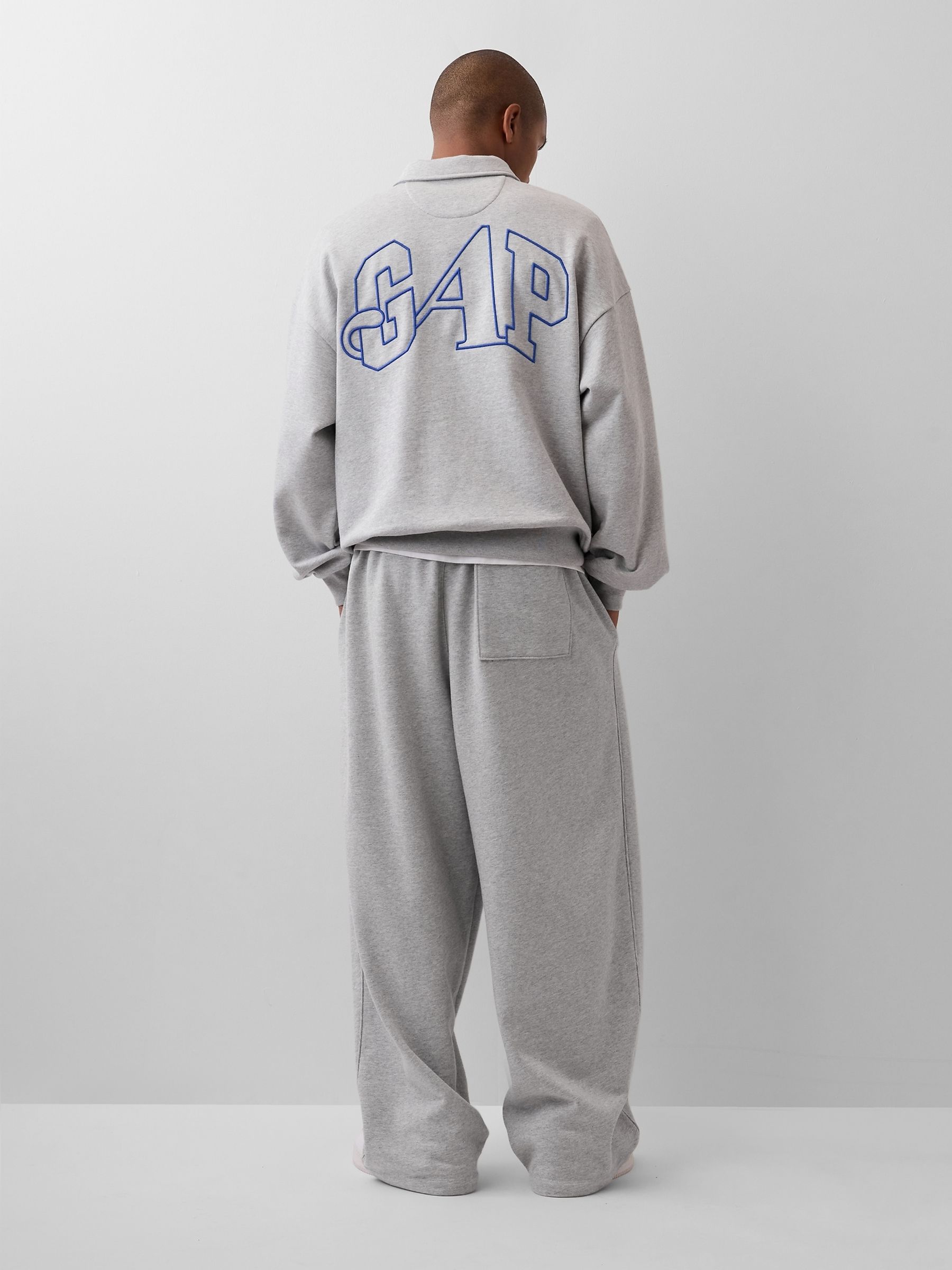 Buy Gap x Awake NY Grey Heavyweight Oversized Quarter-Zip Jumper
