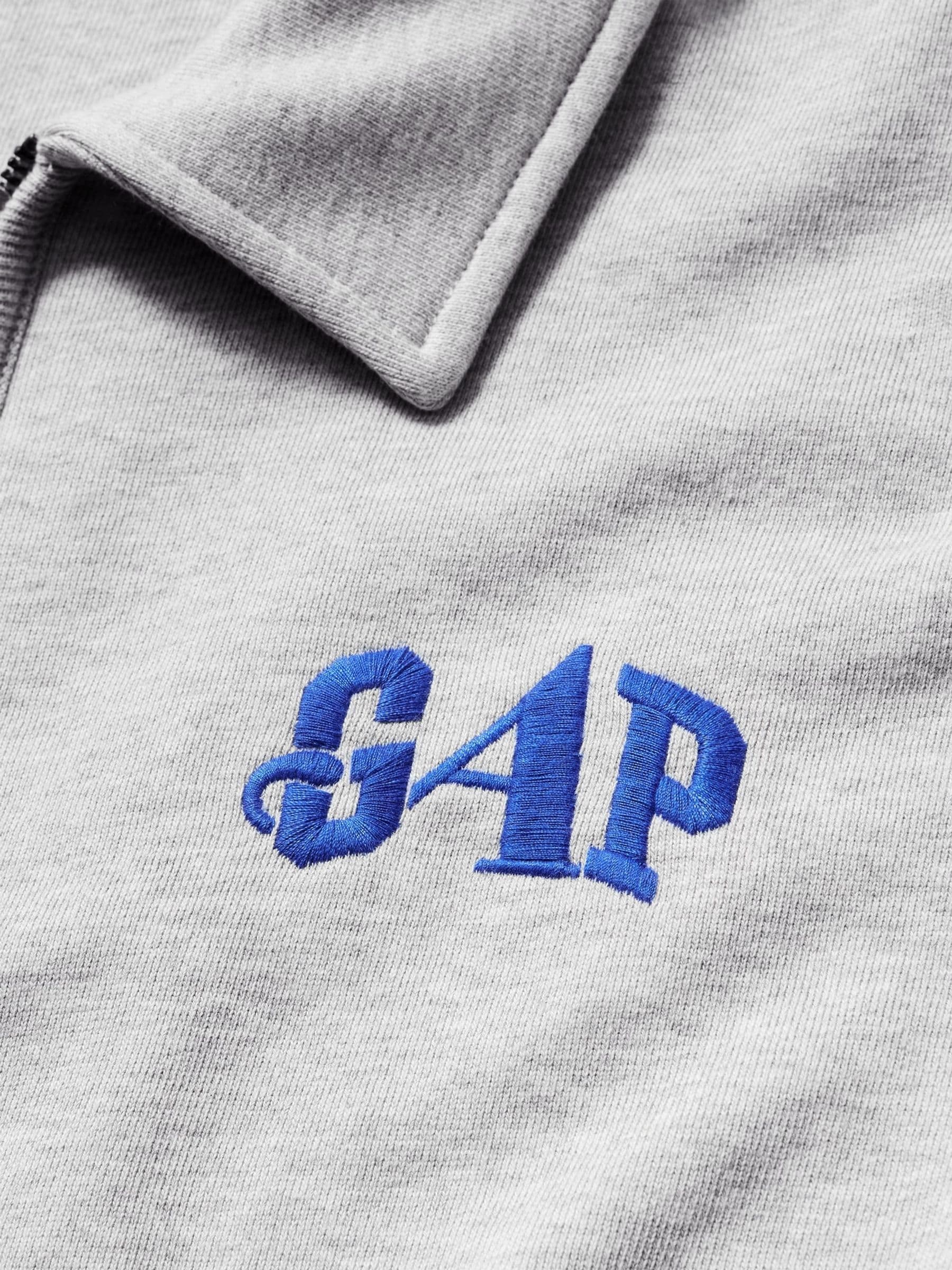 Buy Gap x Awake NY Grey Heavyweight Oversized Quarter-Zip Jumper