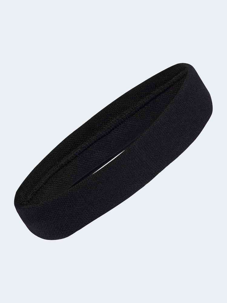 adidas Black Tennis Headband - Image 2 of 4 adidas Black Tennis Headband - Image 2 of 4