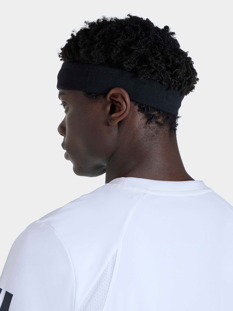 adidas Black Tennis Headband - Image 4 of 4 adidas Black Tennis Headband - Image 4 of 4