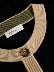 White Stuff Black Charlotte Short Sleeve Cardigan - Image 6 of 6