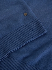 White Stuff Blue Newport Merino Funnel Jumper - Image 6 of 6