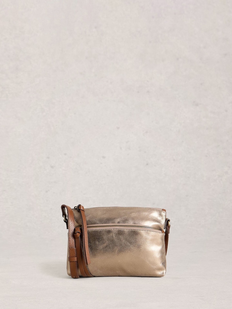 White Stuff Gold Hollie Mini Cross-Body Bag - Image 1 of 4