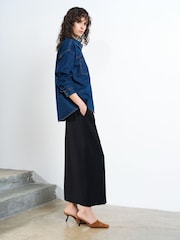 French Connection Blue Archie Denim Pocket Shirt - Image 7 of 8