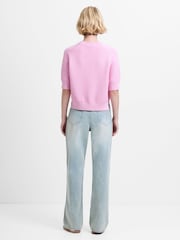 ピンク - French Connection Lily Mozart 半袖セーター - 画像 2 / 7