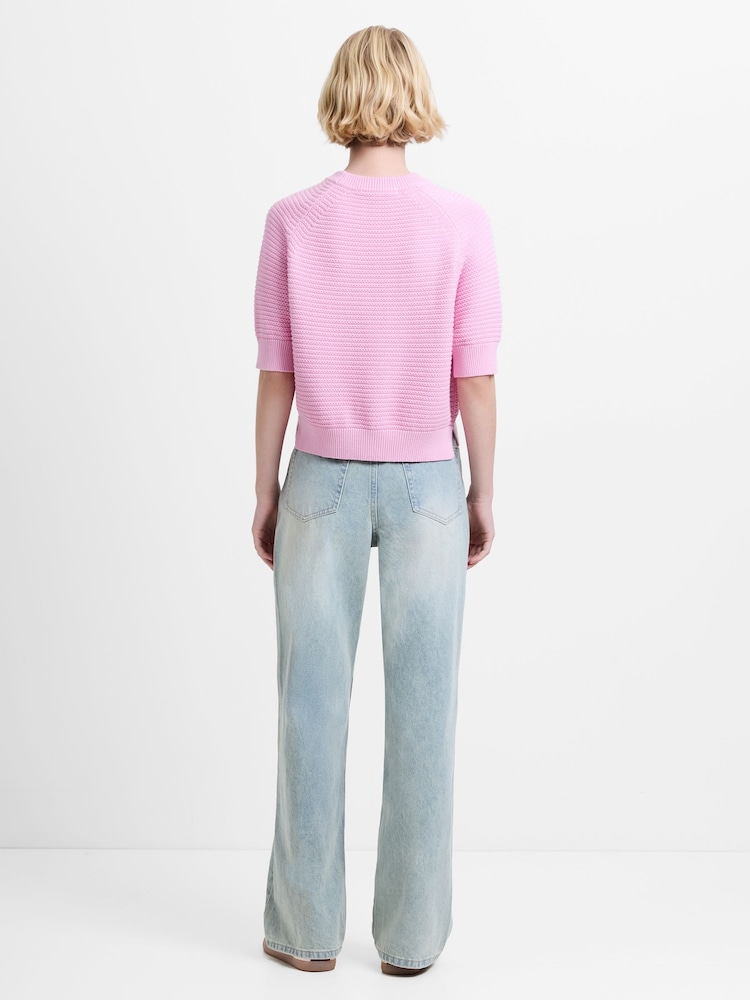 ピンク - French Connection Lily Mozart 半袖セーター - 画像 2 / 7