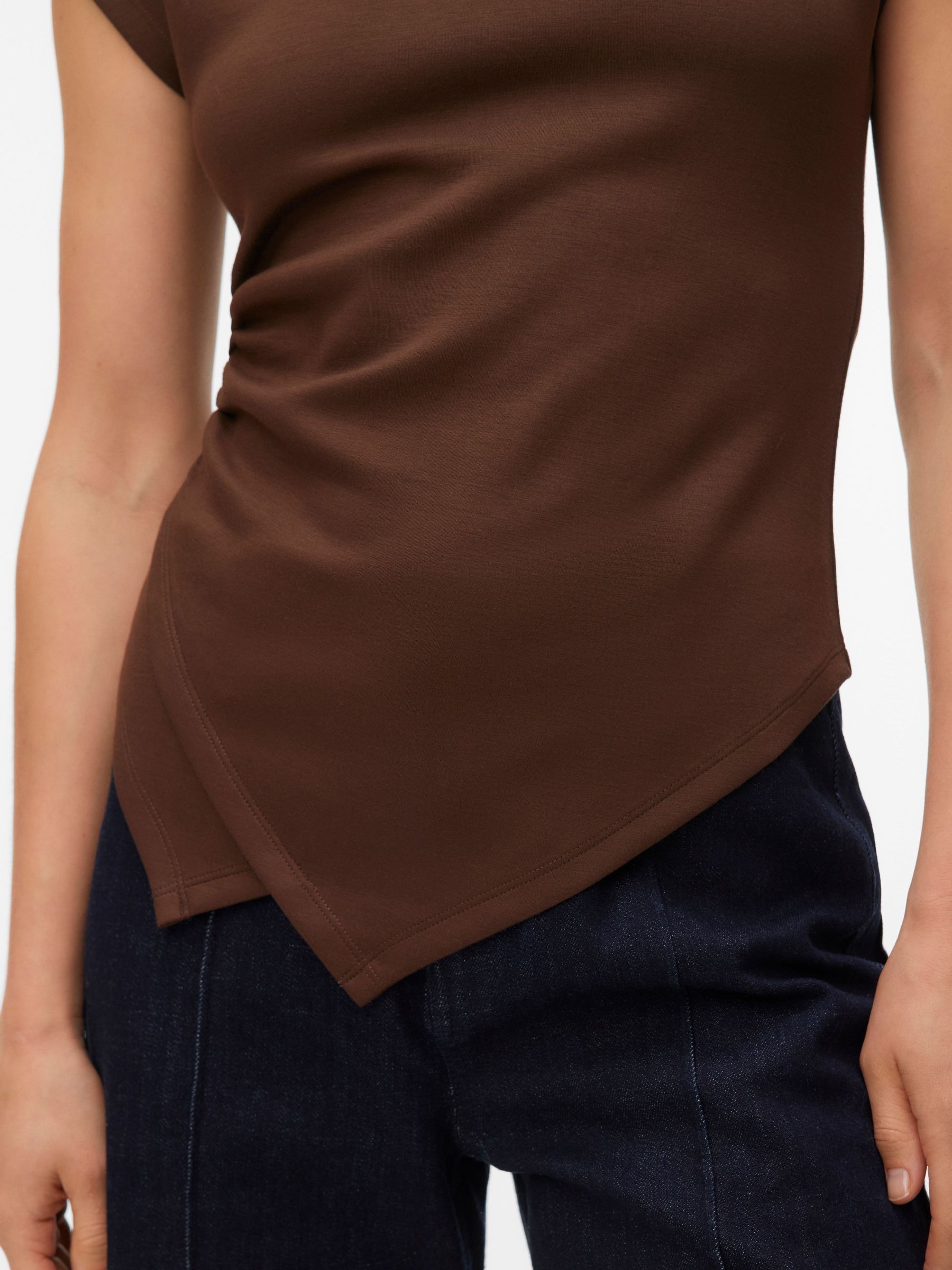 Buy VERO MODA Brown Short Sleeve Asymmetrical Top from Next USA